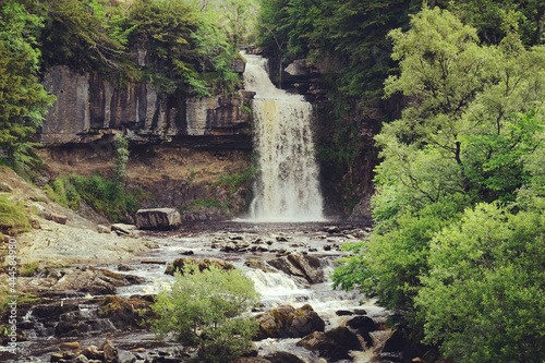 A view of Thornton Force waterfall on the Ingleton Trail, in the Yorkshire Dales, North Yorkshire. photo