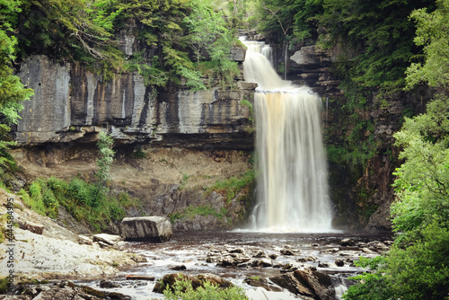 A view of Thornton Force waterfall on the Ingleton Trail, in the Yorkshire Dales, North Yorkshire. photo