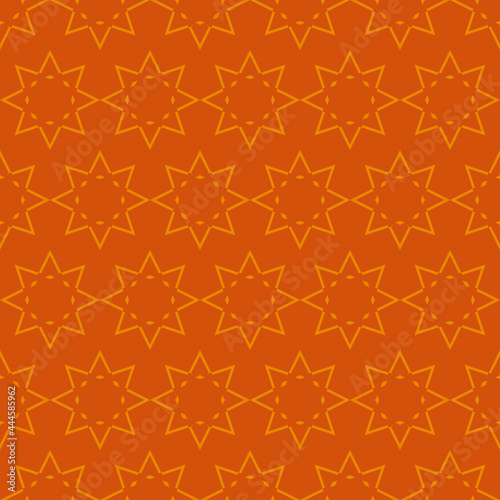 Abstract minimal sun patterns on orange background, Abstract vector wallpaper, Seamless pattern background.