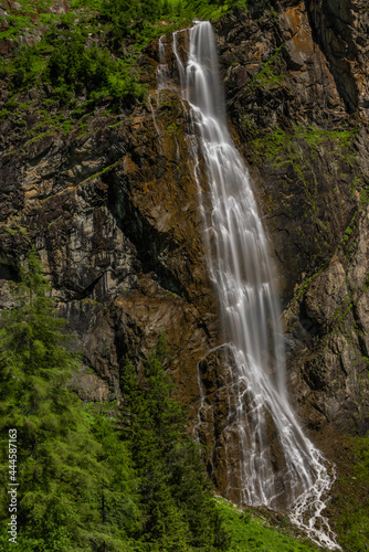 Schleierfall waterfall near Sportgastein place between big mountains