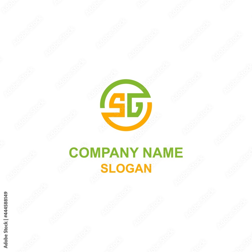 SG letter initial logo, capital letter in unique shape. SG letter initial logo, capital letter in unique shape.