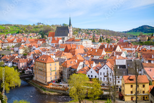 Wallpaper Mural Panoramic view of Cesky Krumlov and river Vltava in the South Bohemian region, Czech Republic. Torontodigital.ca