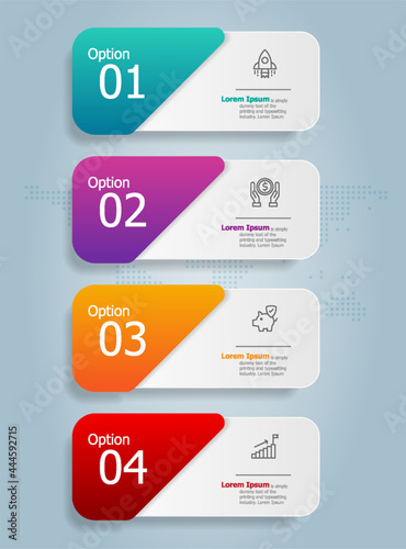 abstract tab bar vertical infographics presentation