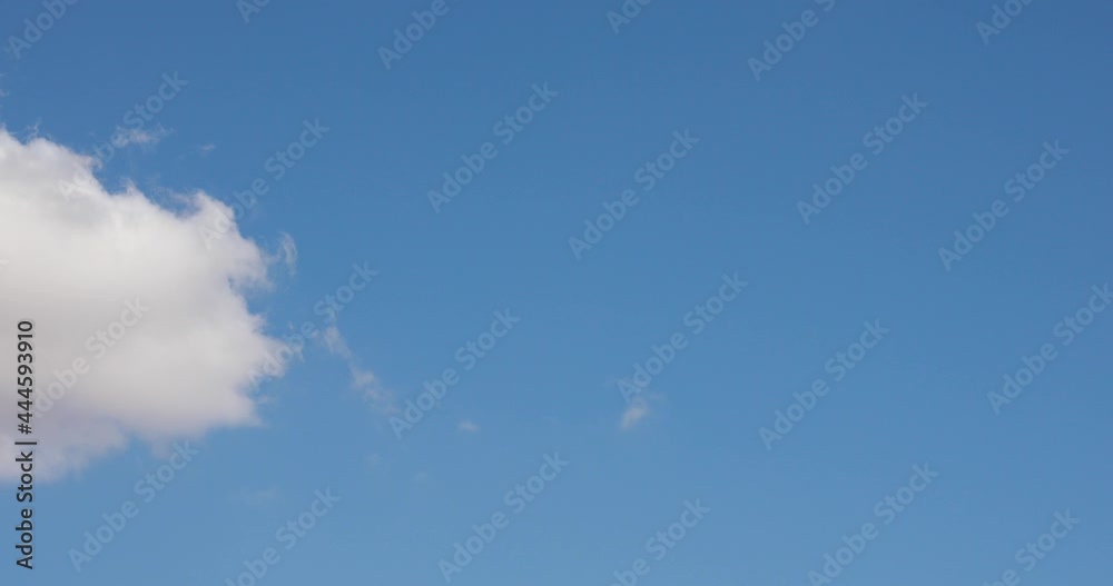 Summer blue sky time lapse. Nature weather blue sky. White clouds background. Cloud time lapse nature background. Blue sky white clouds. Puffy fluffy white clouds. Cumulus cloud cloudscape time-lapse