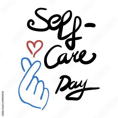 Korean love sing. K-pop. International self-care day