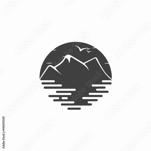 design logo landscapes mountain and sea