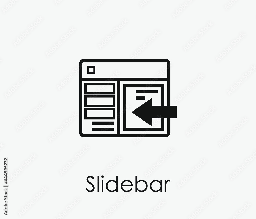Slide bar vector icon. Editable stroke. Symbol in Line Art Style for Design, Presentation, Website or Apps Elements, Logo. Pixel vector graphics - Vector