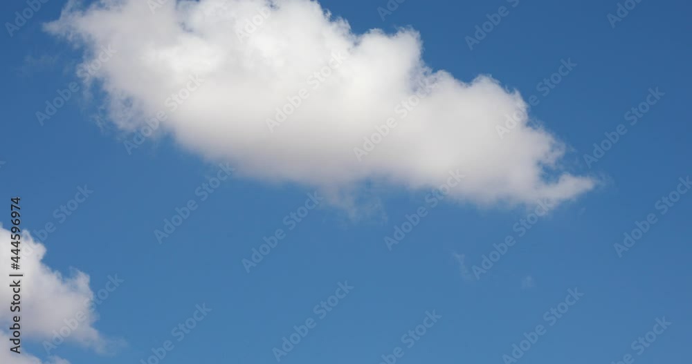 Summer blue sky time lapse. Nature weather blue sky. White clouds background. Cloud time lapse nature background. Blue sky white clouds. Puffy fluffy white clouds. Cumulus cloud cloudscape time-lapse