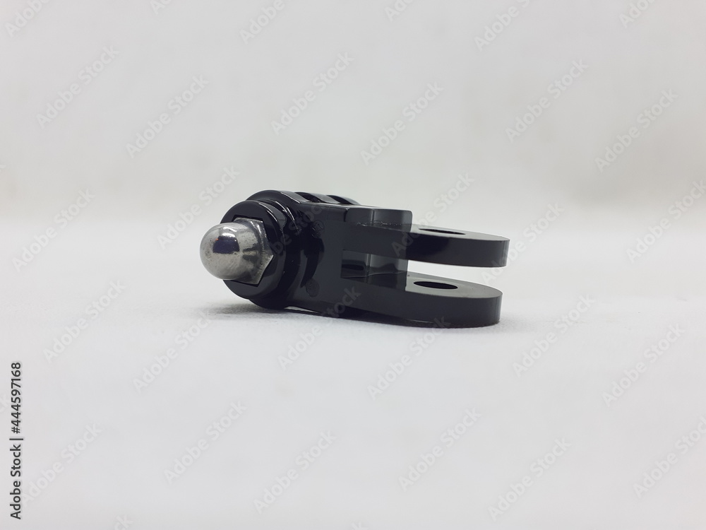 Sport Action Camera and Accessories in White Isolated Background Sport Action Camera and Accessories in White Isolated Background