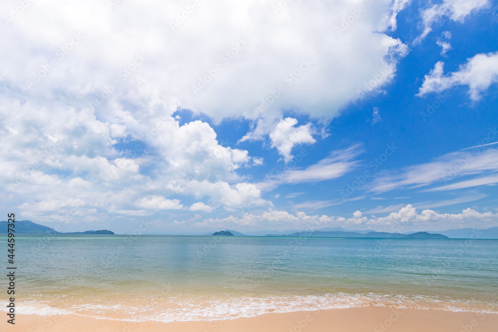 Beautiful beach with blue sky summer Phayam island Thailand