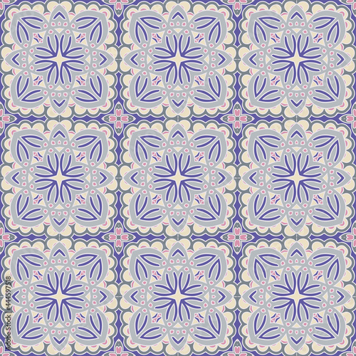 Creative trendy color abstract geometric pattern in beige violet gray pink, vector seamless, can be used for printing onto fabric, interior, design, textile