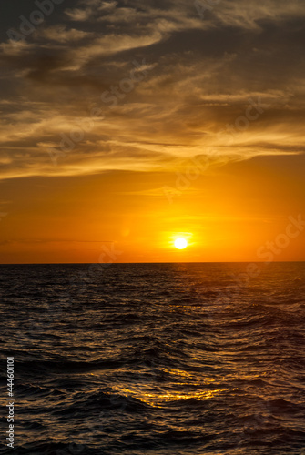 sunset over the sea