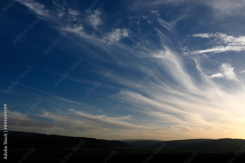 sunset in the mountains