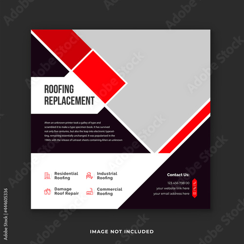 Roofing Installation Services Instagram Post Design Template