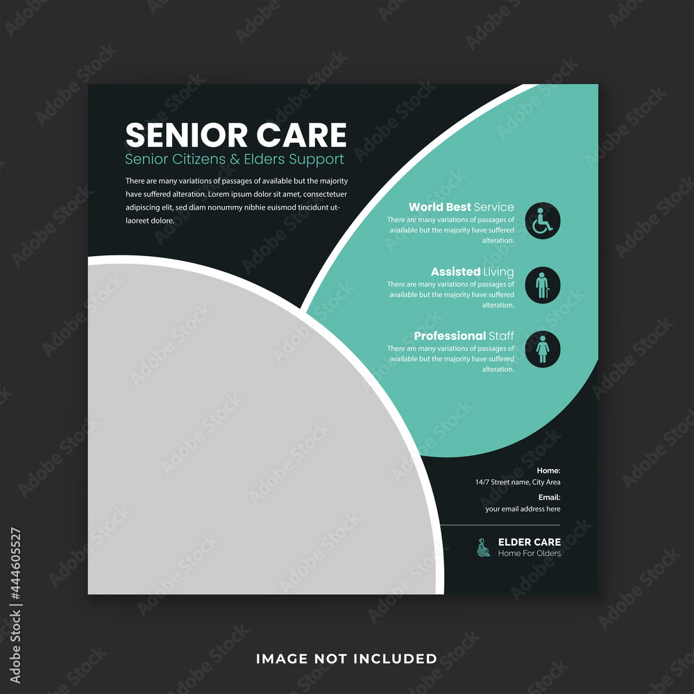 Obraz premium Senior health care Instagram post design