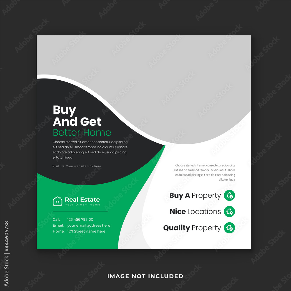 Best Home Sale and Instagram Post Template for Real Estate and Apartment Promotion, Real estate social media post templates. 