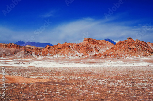 Paisaje en el Valle de la Luna  desierto de Atacama  Chile