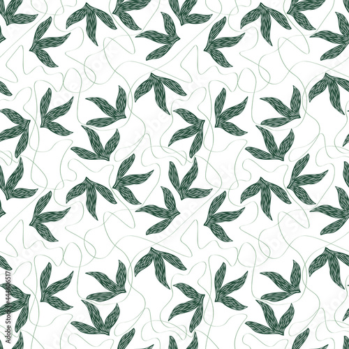 leaves seamless pattern. Print for fabric. background. hand-drawn object. summer