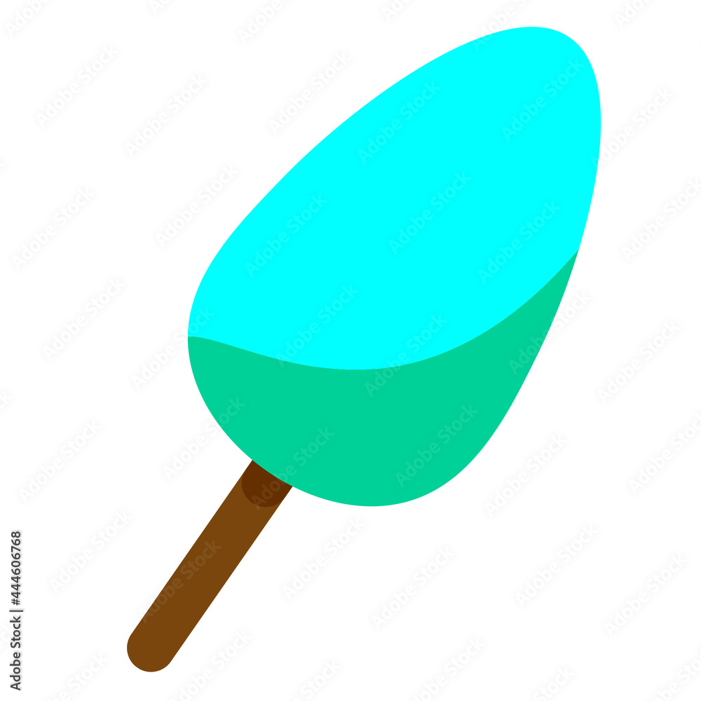 Illustration of blue ice-cream - Blue ice cream - Summer food Illustration of blue ice-cream - Blue ice cream - Summer food