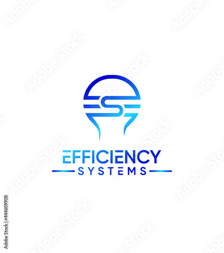 Efficiency systems modern creative vector logo template 