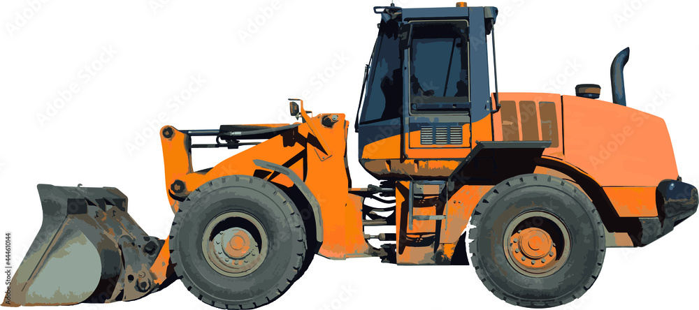 construction equipment backhoe digger excavator yellow machine vector illustration construction equipment backhoe digger excavator yellow machine vector illustration