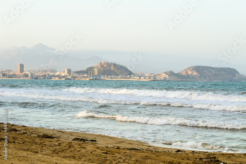 Views of the coast of Alicante from Urbanova beach photo