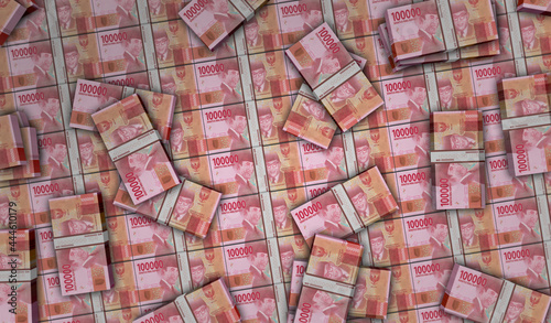 Indonesian Rupiah money banknotes pack illustration
