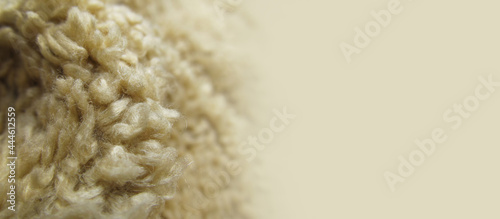 Background for text, heading. Wool texture in soft warm tones. Can be used for website, social media, etc.