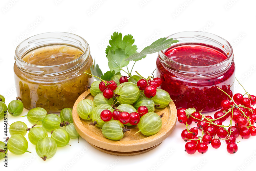 Jam with gooseberries and red currants Jam with gooseberries and red currants