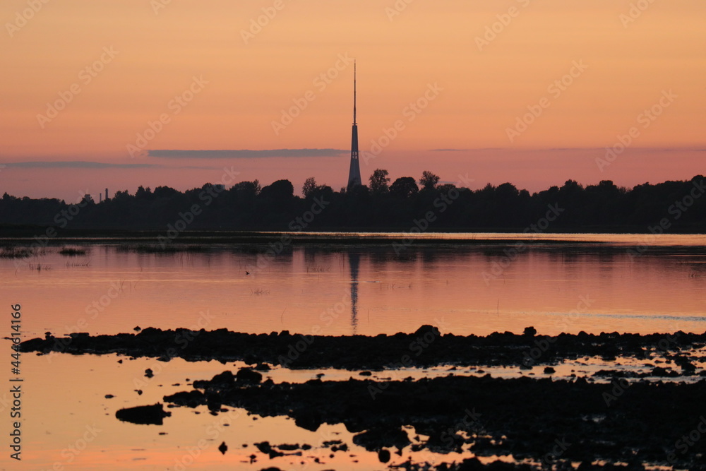 sunrise over the river