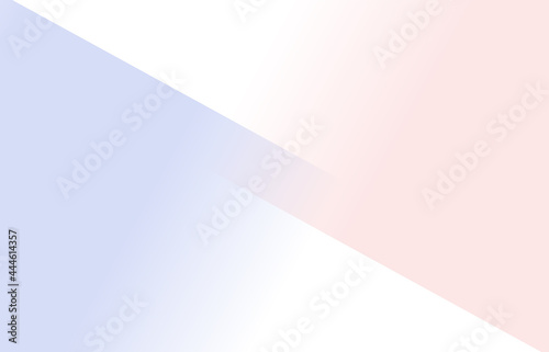 Geometric background, two blured triangles, banner in pink blue trendy colors. 