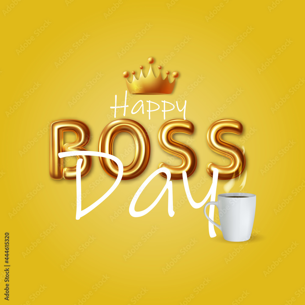 © irkus - boss day holiday design vector background vector