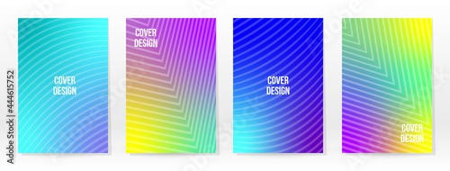 Minimal Poster. Pastel Soft. Rainbow Gradient Set.