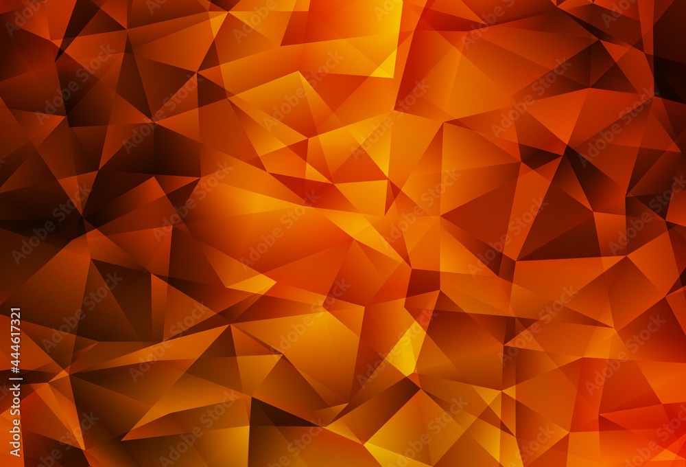 Fototapeta premium Light Red vector shining triangular layout.