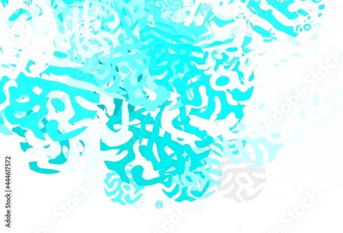 Light Green vector texture with abstract forms.