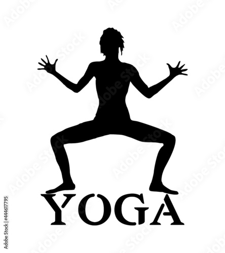 California tattoo yoga graphic design vector art