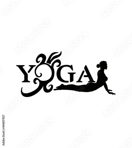 California tattoo yoga graphic design vector art