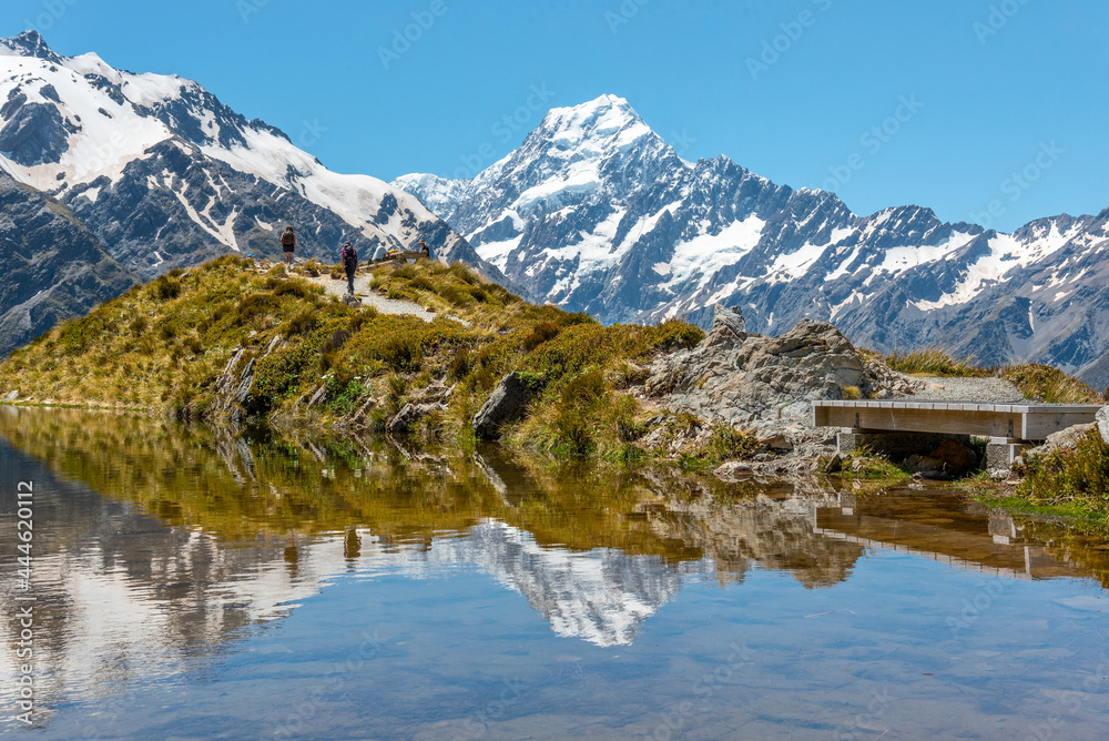 Scenic view of Mount Cook from Mueller Hut Route, Mount Cook National Park, New Zealand