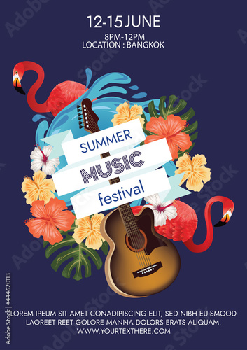 music festival poster for party