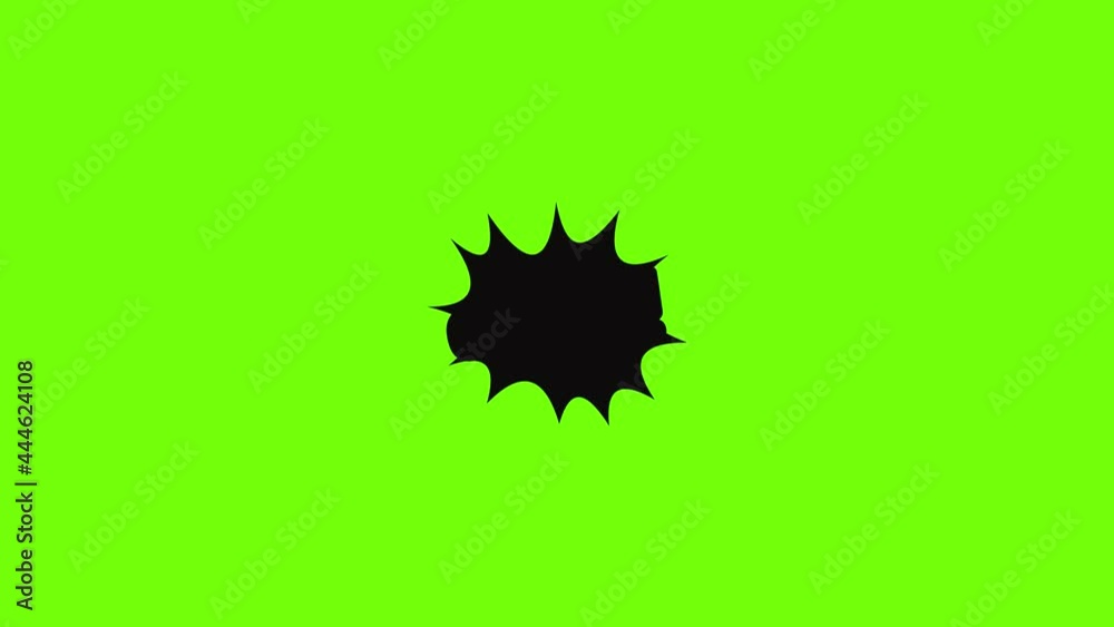 Comic boom oops icon animation