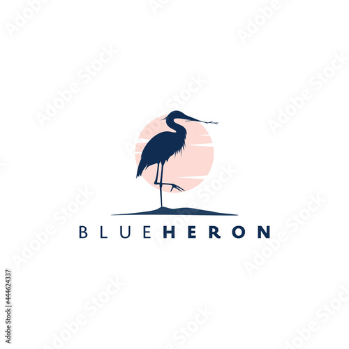 Tablou Canvas heron design logo concept
