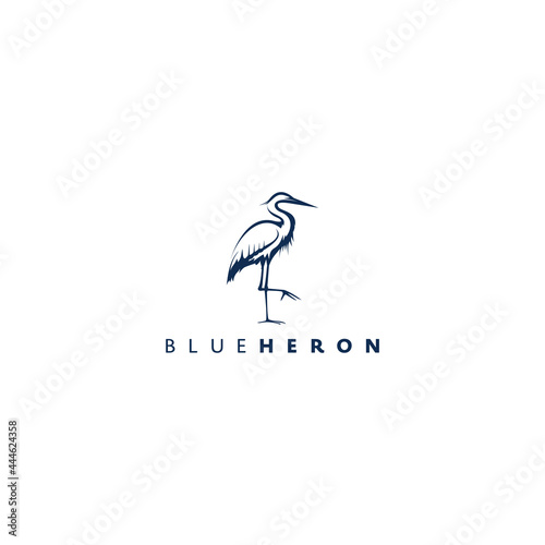 Valokuva heron design logo concept