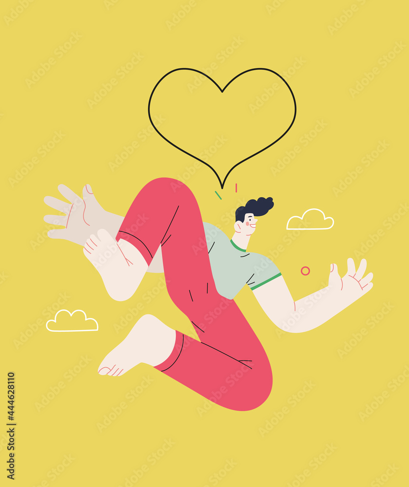 Happiness - happy people jumping in the air cheerfully Happiness - happy people jumping in the air cheerfully