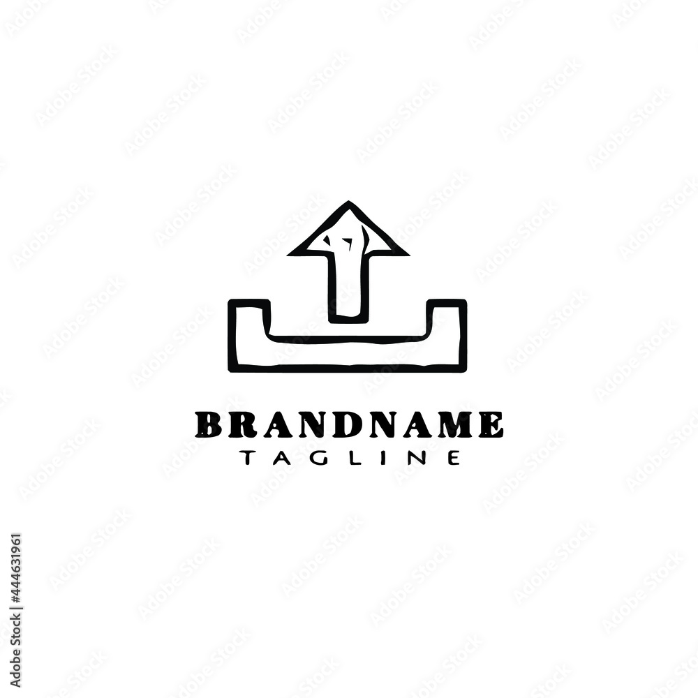 cute upload logo cartoon icon vector illustration cute upload logo cartoon icon vector illustration