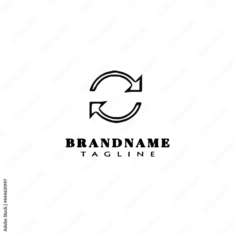 refresh logo cartoon icon design vector illustration