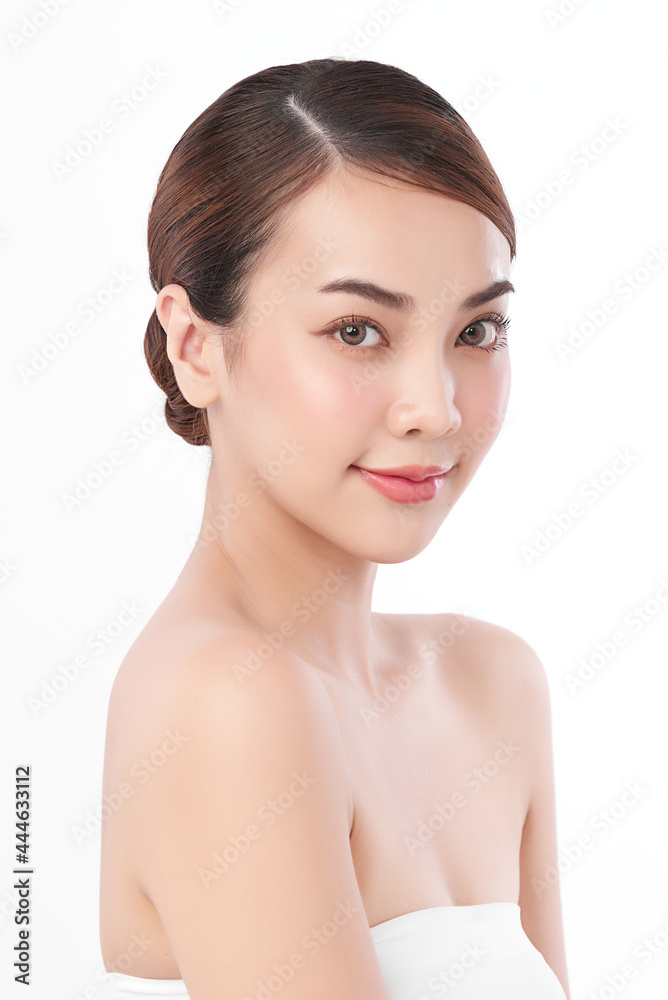 Beautiful young asian woman with clean fresh skin on white background, Face care, Facial treatment, Cosmetology, beauty and spa, Asian women portrait. Beautiful young asian woman with clean fresh skin on white background, Face care, Facial treatment, Cosmetology, beauty and spa, Asian women portrait.