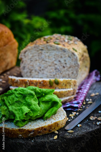 healthy eating with multigrain bread
