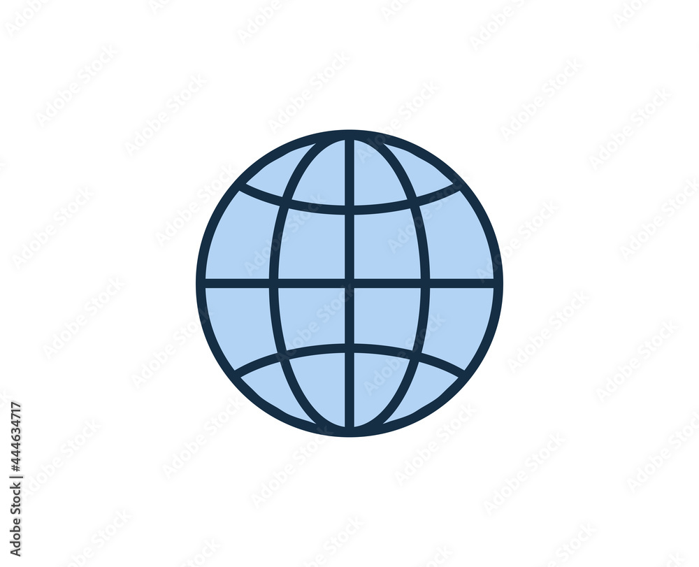 Line globe icon isolated on white background. Outline symbol for website design, mobile application, ui. Electronics pictogram. Vector illustration, editorial stroсk. Line globe icon isolated on white background. Outline symbol for website design, mobile application, ui. Electronics pictogram. Vector illustration, editorial stroсk.