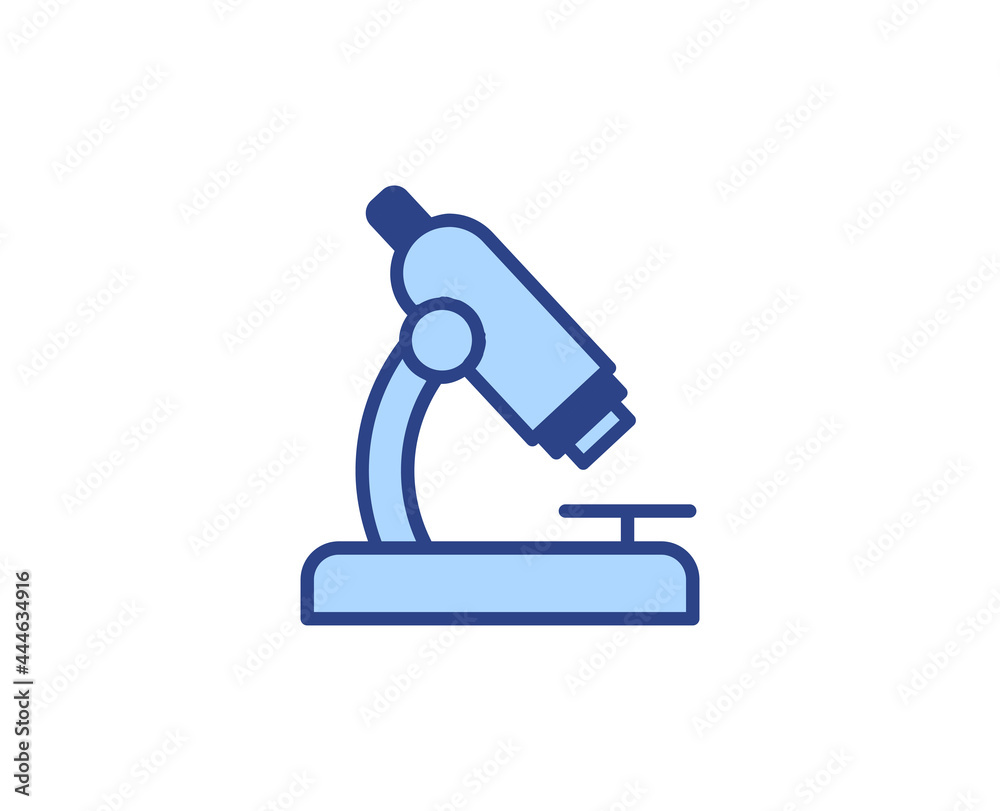 Microscope flat icon. Thin line signs for design logo, visit card, etc. Single high-quality outline symbol for web design or mobile app. Medical outline pictogram. Microscope flat icon. Thin line signs for design logo, visit card, etc. Single high-quality outline symbol for web design or mobile app. Medical outline pictogram.