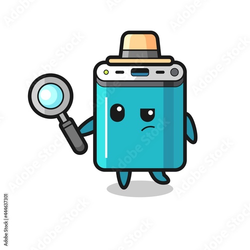 power bank detective character is analyzing a case